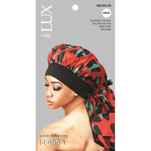 VIP Extensions Lux by Qfitt Bonnet (Braid) Hair Accessories Gray Red Leo