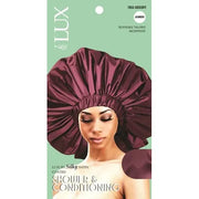 VIP Extensions Lux by Qfitt Coated Shower & Conditioning Cap Hair Accessories Dark Gray Maroon