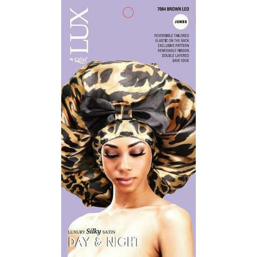 VIP Extensions Lux by Qfitt Day & Night Bonnet (Jumbo) Hair Accessories Light Steel Blue BROWN LEO   (7063)