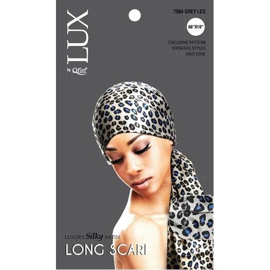 VIP Extensions Lux by Qfitt Long Scarf (7084) Hair Accessories Dim Gray Grey Leo