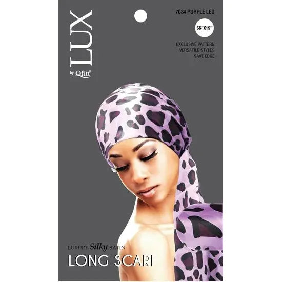 VIP Extensions Lux by Qfitt Long Scarf (7084) Hair Accessories Dim Gray Purple Leo