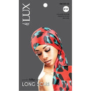 VIP Extensions Lux by Qfitt Long Scarf (7084) Hair Accessories Dim Gray Red Leo