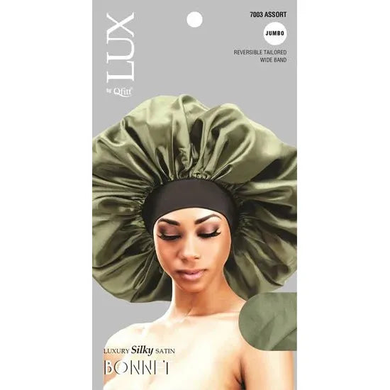 VIP Extensions Lux by Qfitt Luxury Silky Satin Bonnet Jumbo (7004) Hair Accessories Gray RUBY