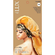 VIP Extensions Lux by Qfitt Velvet Tie Bonnet (Braid) 7115 Hair Accessories Dark Khaki Pink,Silver,Bronze/Bronze,Red,Purple,Royal