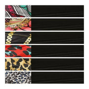 VIP Extensions Lux by Qfitt Velvet Tie Bonnet (L-XL) Hair Accessories Black Black/Aztec,Black/Baroque,Black/Chain,Black/Brown Leo,Black/Grey Leo