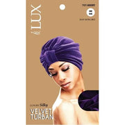 VIP Extensions LUX by Qfitt Velvet Turban Hair Accessories Dark Khaki PURPLE