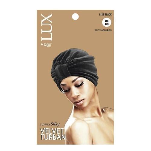 VIP Extensions LUX by Qfitt Velvet Turban Hair Accessories Rosy Brown BLACK