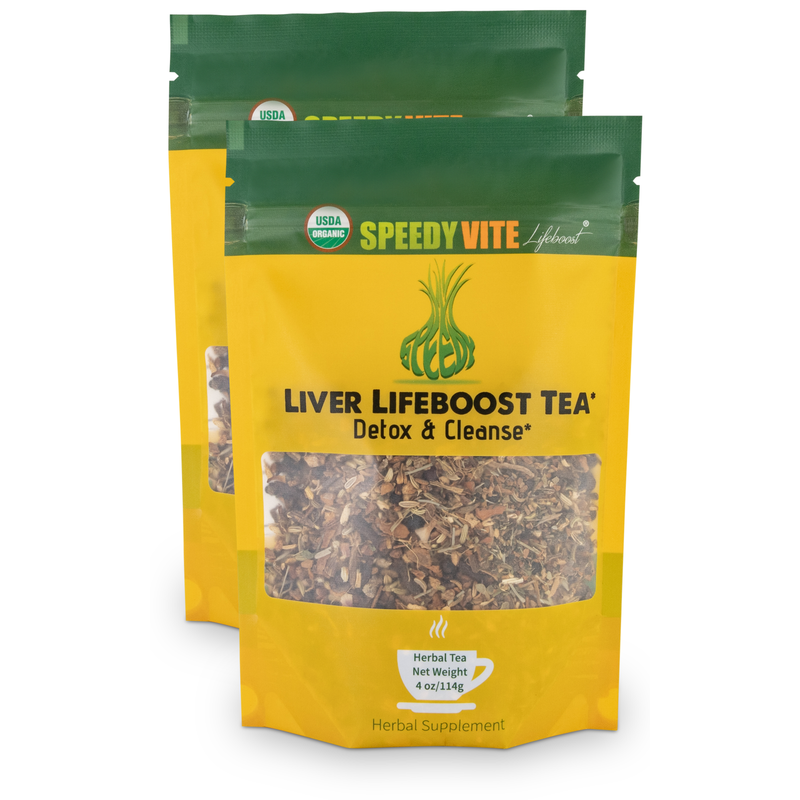 SpeedyVite® Liver LifeBoost® Tea | USDA Organic Herbal Liver Support* (4 oz / 8 oz / 28 Bags) | SpeedyVite® - FREE SHIPPING Tea Goldenrod 8oz Loose leaf / 2x 4oz Bags,8oz Loose leaf / Case of 6