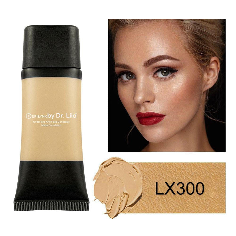 EpiLynx Luminous Foundation & Concealer Duo – Hydrating, Mineral SPF, All-Day Wear Rosy Brown 300