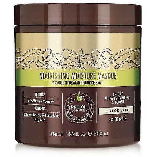 VIP Extensions Macadamia Nourishing Moisture Mask, 16.9 fl oz / 500 ml Hair Mask Dark Olive Green