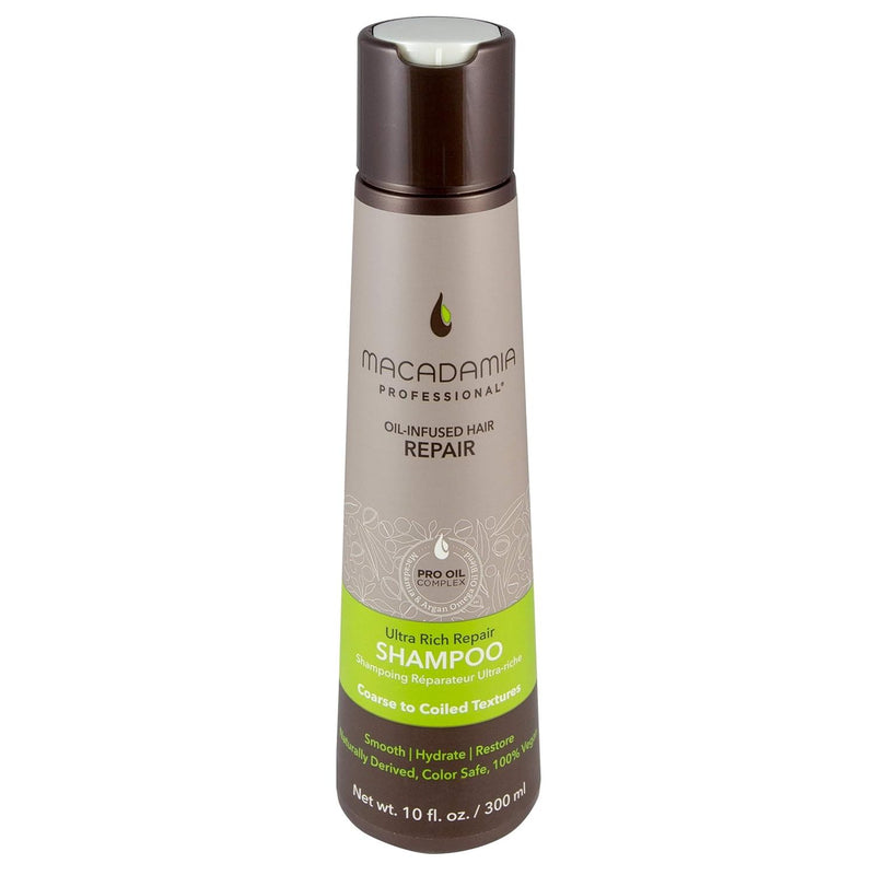 VIP Extensions Macadamia Professional Ultra Rich Repair Shampoo, 10 oz Shampoo Dark Gray