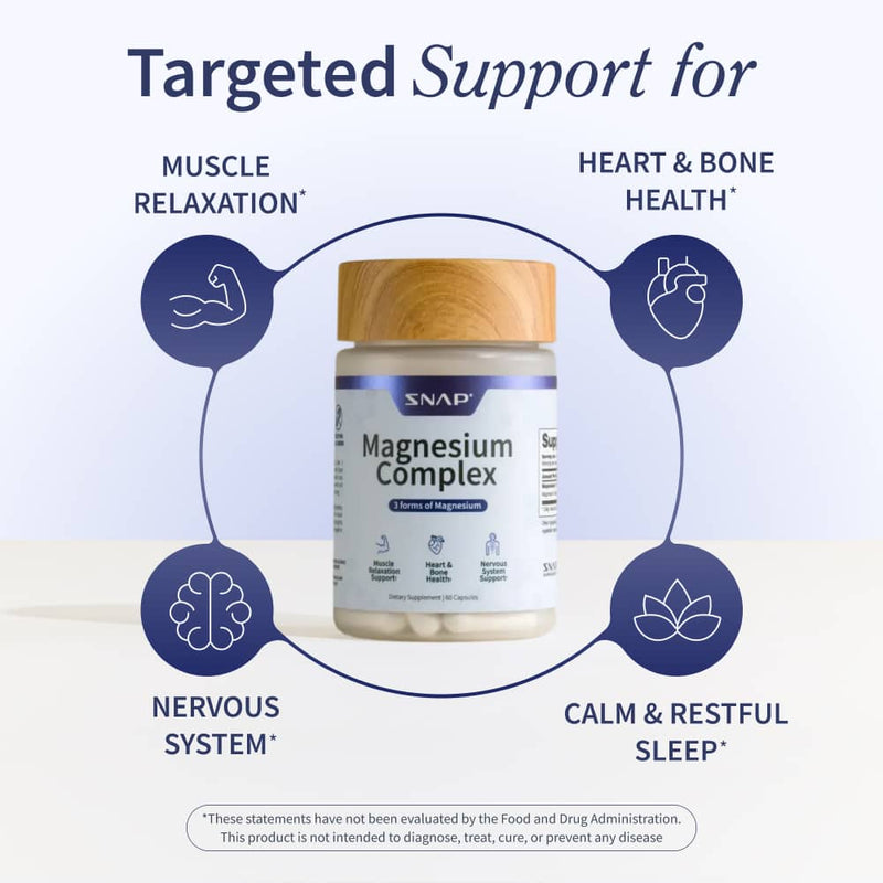 Snap Supplements Magnesium Complex - Buy 3 Get 2 Free hidden White Smoke