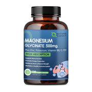 Nature Target Magnesium Glycinate, 120 Veggie Capsules Magnesium Glycinate White Smoke