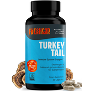 FreshCap Mushrooms Organic Turkey Tail Mushroom Capsules Capsules White Smoke 60 Capsules,120 Capsules