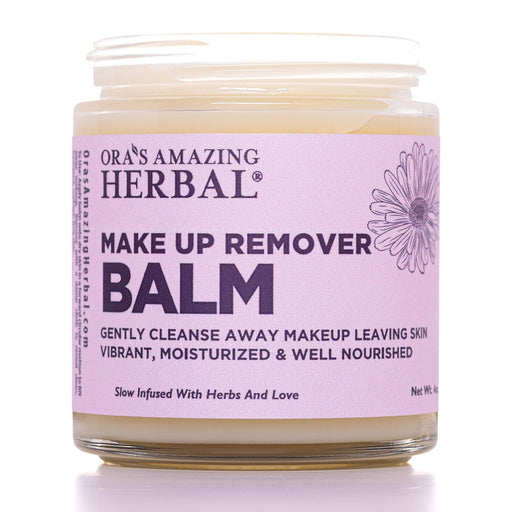 Ora's Amazing Herbal Make Up Remover Balm with Calendula, Fragrance Free Makeup Removers Thistle Jar 4 oz