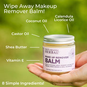 Ora's Amazing Herbal Make Up Remover Balm with Calendula, Fragrance Free Makeup Removers Yellow Green Jar 4 oz,Jar 1 oz