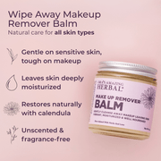 Ora's Amazing Herbal Make Up Remover Balm with Calendula, Fragrance Free Makeup Removers Thistle Jar 4 oz,Jar 1 oz