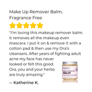 Ora's Amazing Herbal Make Up Remover Balm with Calendula, Fragrance Free Makeup Removers Black Jar 4 oz,Jar 1 oz
