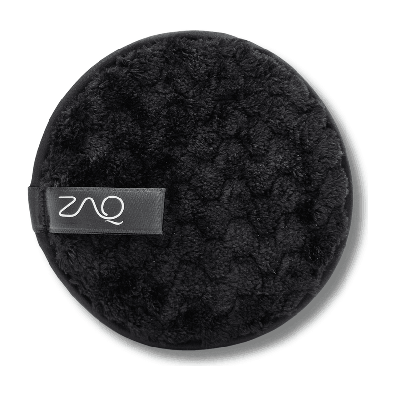 ZAQ Skin & Body Microfiber Makeup Remover Puff - Cleansing Puff Black Black