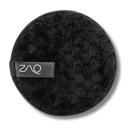 ZAQ Skin & Body Microfiber Makeup Remover Puff - Cleansing Puff Black Black