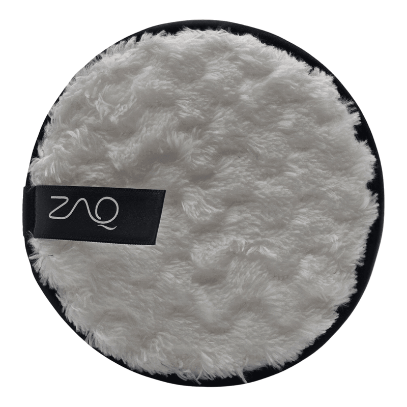 ZAQ Skin & Body Microfiber Makeup Remover Puff - Cleansing Puff Light Slate Gray White