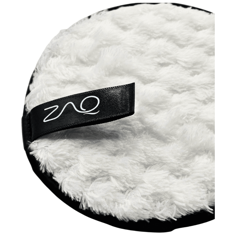 ZAQ Skin & Body Microfiber Makeup Remover Puff - Cleansing Puff Light Gray White,Black