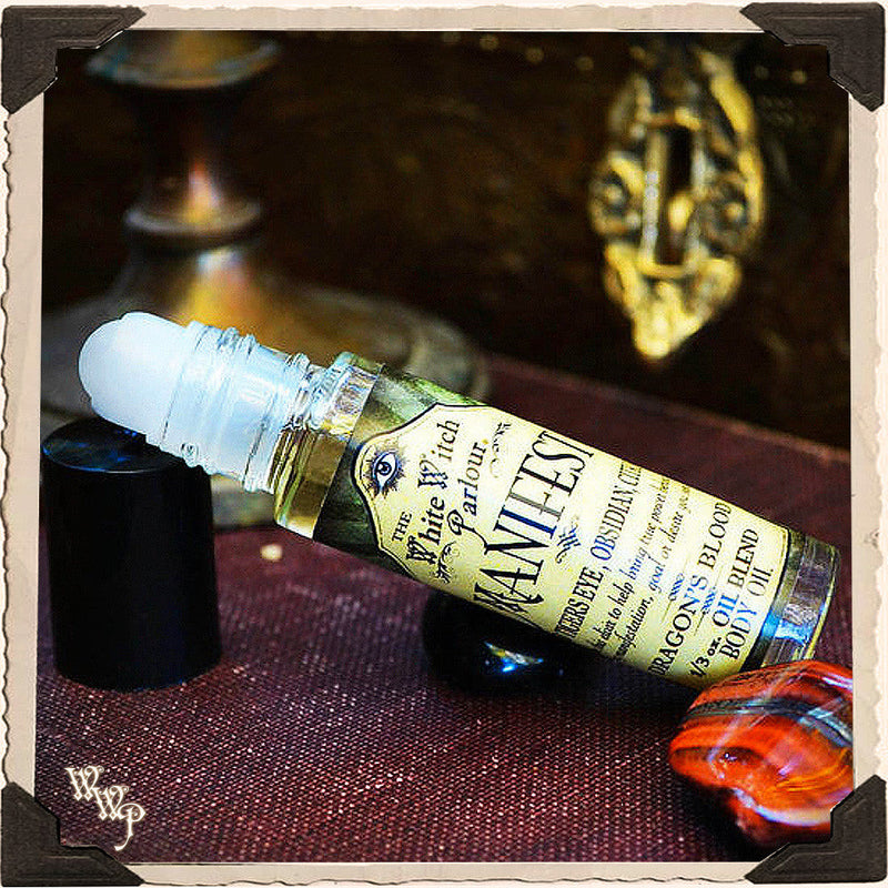 WhiteWitchParlour.com MANIFEST Elixir 1/3oz. BODY OIL Rollon. For Abundance, Attraction & Positivity. aromatherapy, perfume, oils Wheat 1/3oz. ROLLON