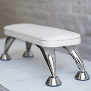 nbmsupply MANICURE STAND AIR MAX №1 -white (eco leather on silver legs) Dark Gray