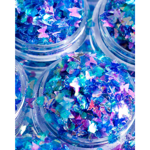 Lunautics Mariah - Chunky Blue and Purple Butterfly Glitter Chunky Glitter Steel Blue