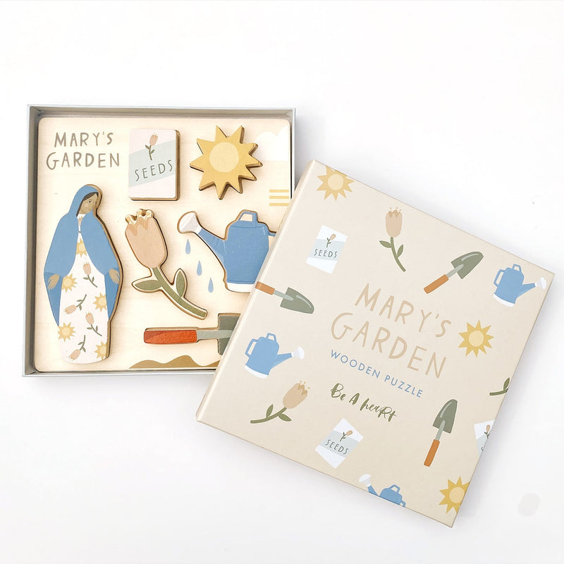 Be A Heart Mary's Garden Wooden Puzzle puzzle White Smoke
