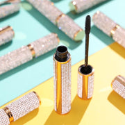 EpiLynx Mega Volume Vegan Mascara Black and Blue – Smudge-Proof with Handmade Diamond Case Light Cyan Blue,Black