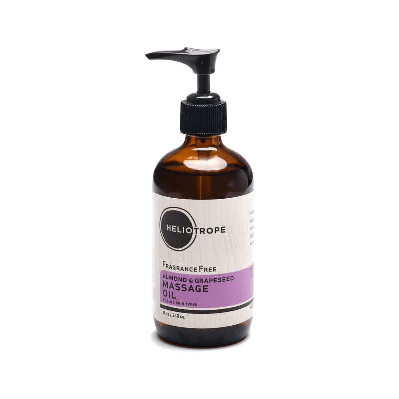 Heliotrope San Francisco Almond & Grapeseed Massage Oil Massage Light Gray 8oz / Fragrance Free,8oz / Centering Blend,8oz / Meditative Blend,8oz / Other (specify in order notes),2oz / Fragrance Free