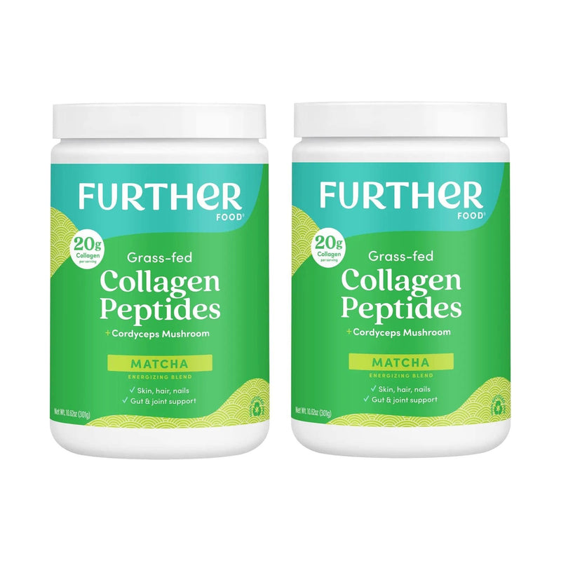 Further Food Matcha Collagen Peptides Powder Collagen Medium Sea Green 2 Pack