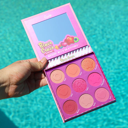 Rude Cosmetics Blush Crush 9 Color Blush Palette - Match Three Face Plum Match Three