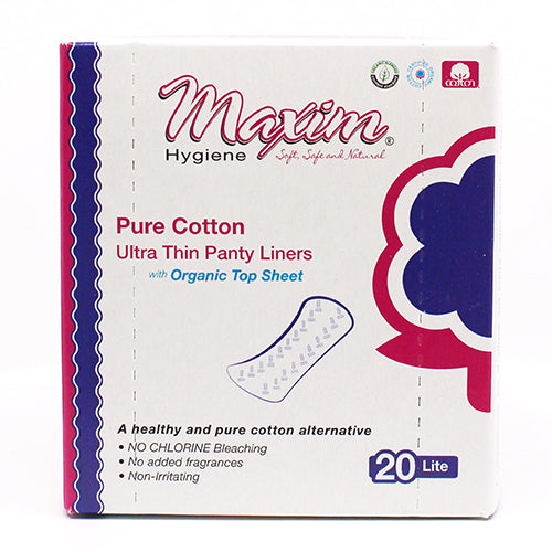 Maxim Maxim Natural Organic Cotton Ultra Thin Liners, 12 x 20ct Feminine Pads & Protectors Lavender