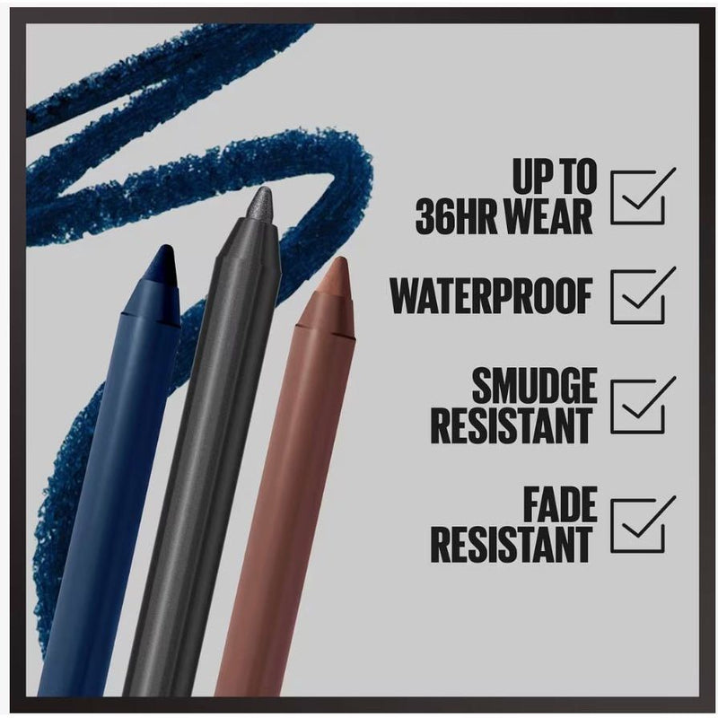 Maybelline TattooStudio Sharpenable Gel Pencil Eyeliner, 900 Deep Onyx, 0.04 oz