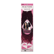 VIP Extensions Mayde Beauty Braid 2X Passion Twist, 18" Hair Extension White Smoke 1,1B,2,4,CherryWine,T530,T30,T27,TGrey