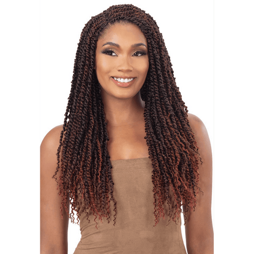 VIP Extensions Mayde Beauty Braid 2X Passion Twist, 18" Hair Extension White Smoke 1,1B,2,4,CherryWine,T530,T30,T27,TGrey
