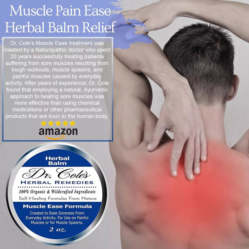 COLEHERBALS LLC 19 - Dr. Cole's Muscle Ease Herbal Balm Herbal Gray