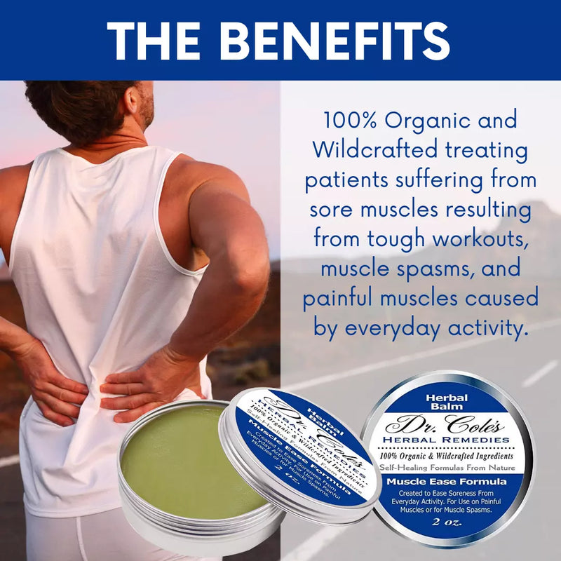 COLEHERBALS LLC 19 - Dr. Cole's Muscle Ease Herbal Balm Herbal Gray