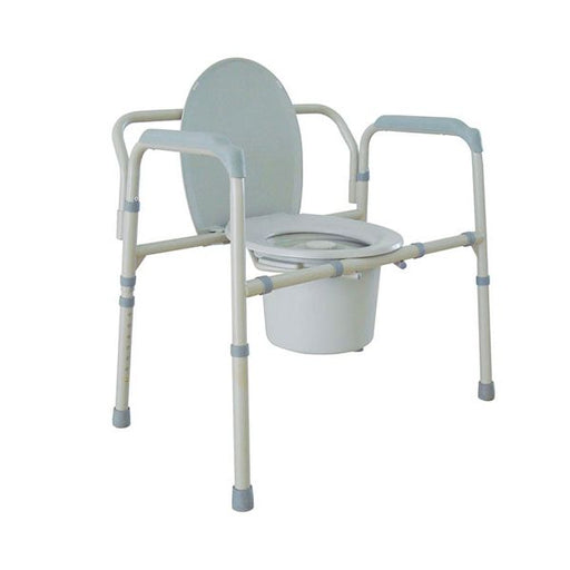 Bariatric Heavy-Duty Bariatric Commode Chair – Extra Large, 650 lb Weight Capacity Mobility & Accessibility White Smoke