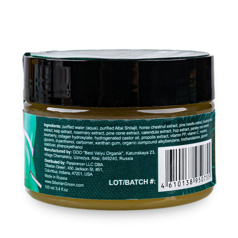 SiberianGreen.com Altai Anti-Stretch Mark Cream with Shilajit & Siberian Herbs – 100ml Massage Oil Black