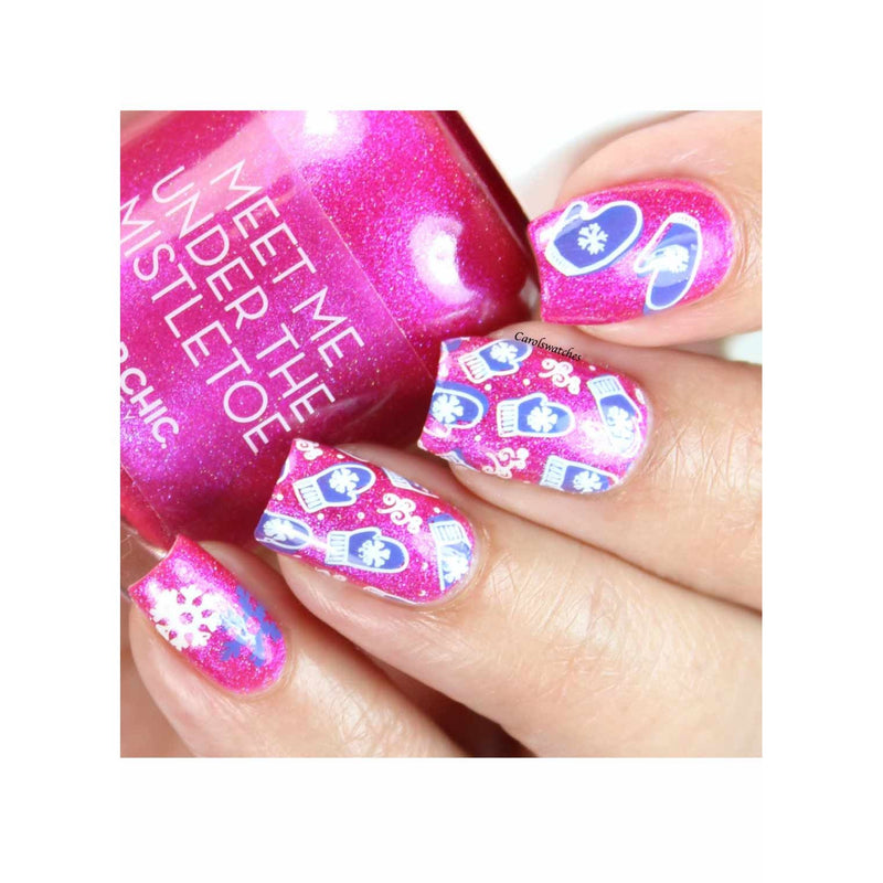 UberChic Beauty Jingle All The Way, (Christmas-05) Stamping Plate Pink