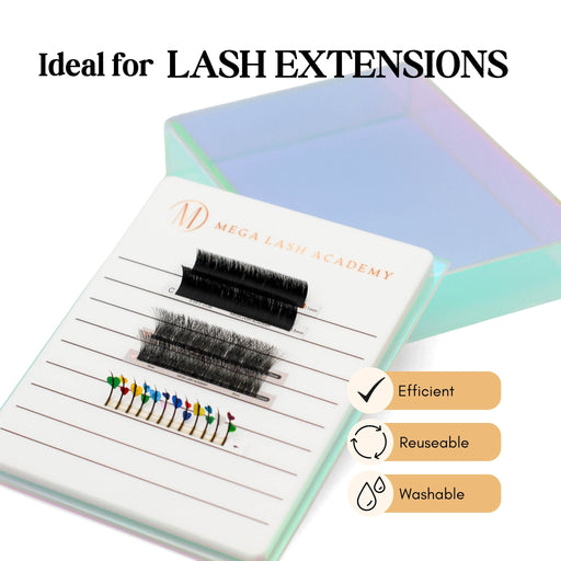 Mega Lash Academy Mega Lash Tile Lash Tile White Smoke Rose Gold,Iridescent,Black