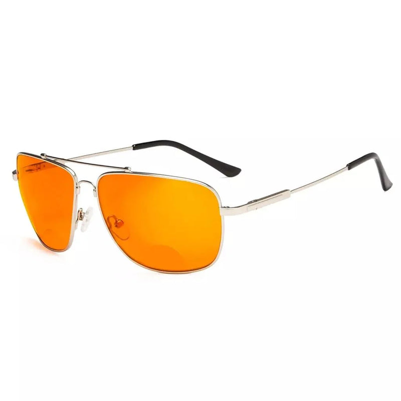 eyekeeper.com Memory Frame Bifocal Blue Light Blocking Readers DSSG1801 Eyeglasses White Smoke Silver / +1.00,Silver / +1.50,Silver / +2.00,Silver / +2.50,Silver / +3.00