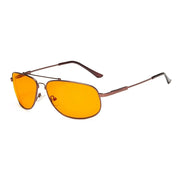 eyekeeper.com Memory Titanium Frame Blue Light Blocking Eyeglasses DS1803 Eyeglasses White Smoke Brown / without magnification