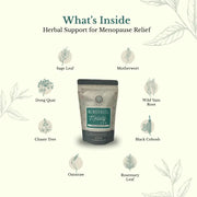 Euphoric Herbals Menopause Melody Tea Herbal Tea Seashell 60 Cup Servings,30 Cup Servings