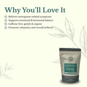 Euphoric Herbals Menopause Melody Tea Herbal Tea Seashell 60 Cup Servings,30 Cup Servings