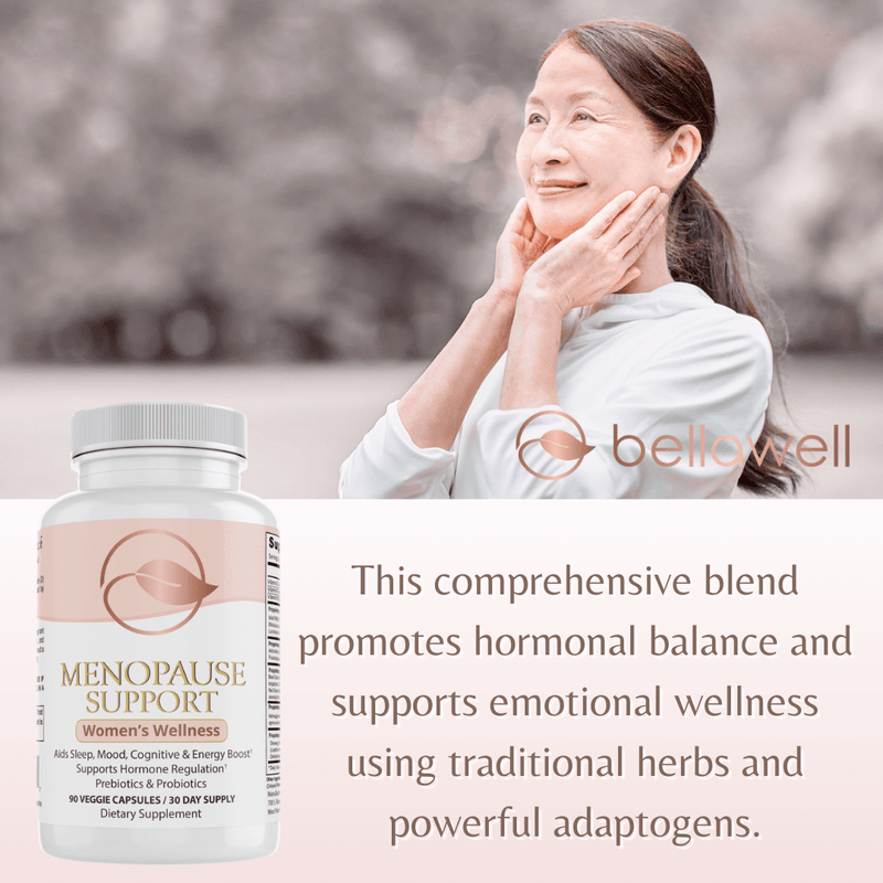 Bellawell Health Menopause Support: - A Thoughtful Blend of Ingredients by Bellawell Capsules Misty Rose