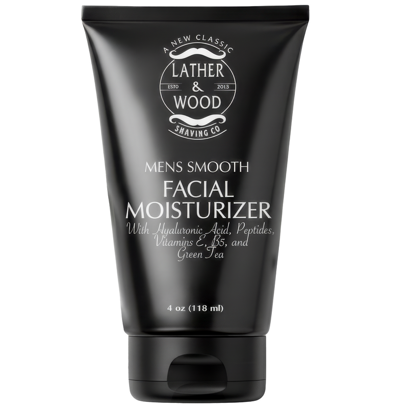 Lather & Wood Shaving Co Face Moisturizer for Men Men Grooming, Health White Smoke